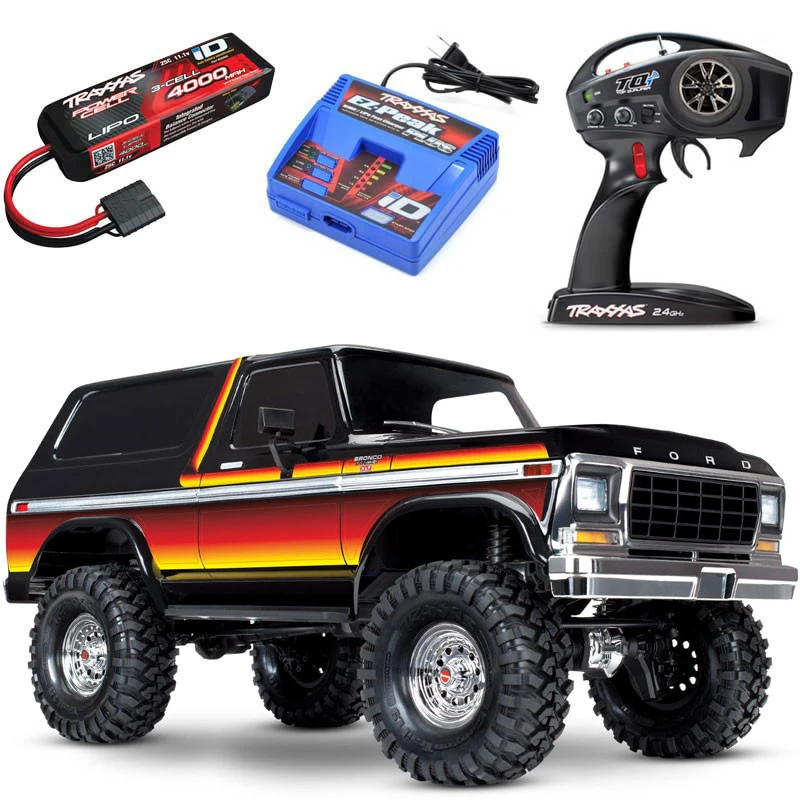 Traxxas TRX-4 1979 Ford Bronco 4WD RTR Crawler Trail Truck & Clipless Body W/3S LiPo COMBO 1 Traxxas TRX-4 1979 Ford Bronco 4WD RTR Crawler Trail Truck & Clipless Body W/3S LiPo COMBO