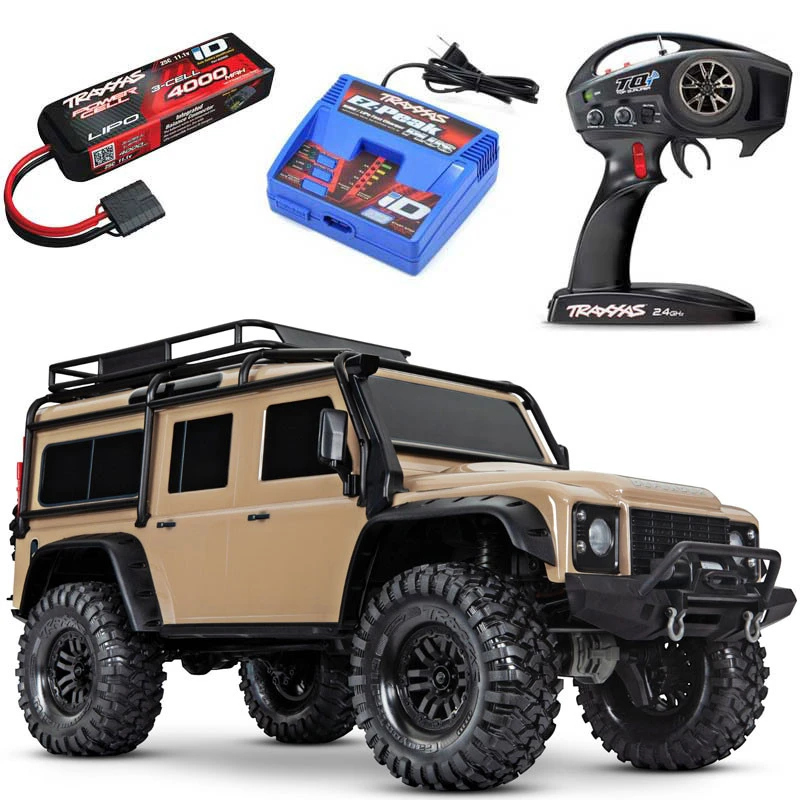 Traxxas TRX-4 Trail RC 4x4 Crawler RTR W/Land Rover Defender Body With Clipless Body W/3S LiPo COMBO 1 Traxxas TRX-4 Trail RC 4x4 Crawler RTR W/Land Rover Defender Body With Clipless Body W/3S LiPo COMBO