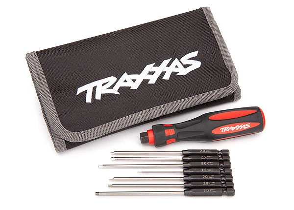 Traxxas Speed Bit Master Set 7-Pc Metric Hex Driver Set 1/4" Drive With Handle & Pouch 1 Traxxas Speed Bit Master Set 7-Pc Metric Hex Driver Set 1/4" Drive With Handle & Pouch