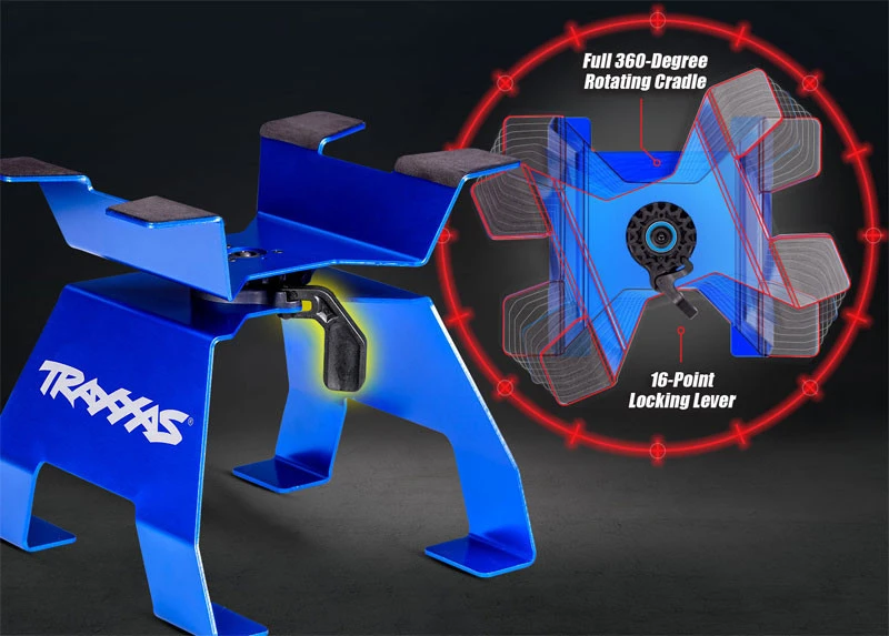 Traxxas Blue X-Truck RC Car & Truck Stand 7 Traxxas Blue X-Truck RC Car & Truck Stand - Image 7