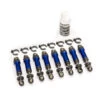 Traxxas GTM 6061-T6 Aluminum Blue-Anodized Shocks (Fully Assembled W/o Springs) (8)